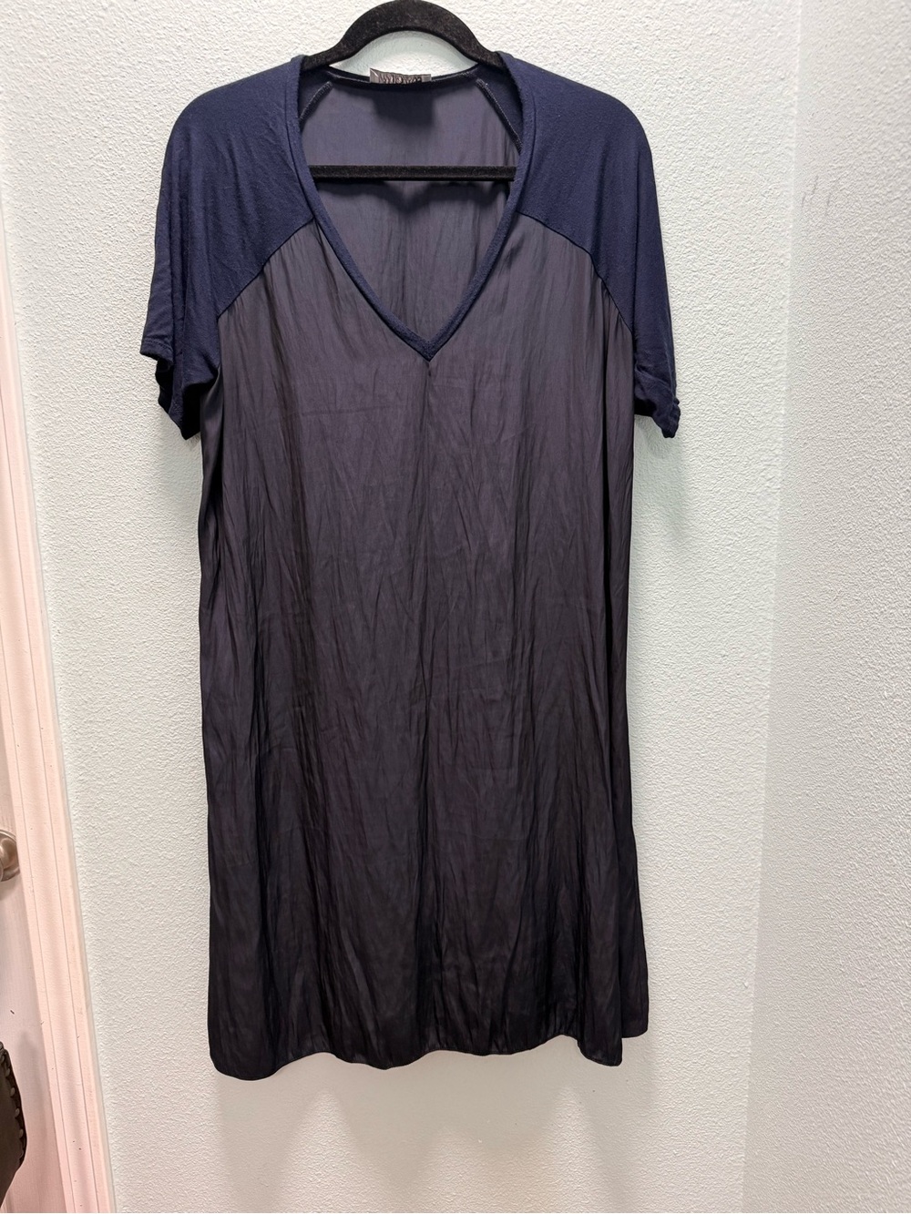 Lola & Sophie Navy Crewneck T-Shirt Dress. Size L